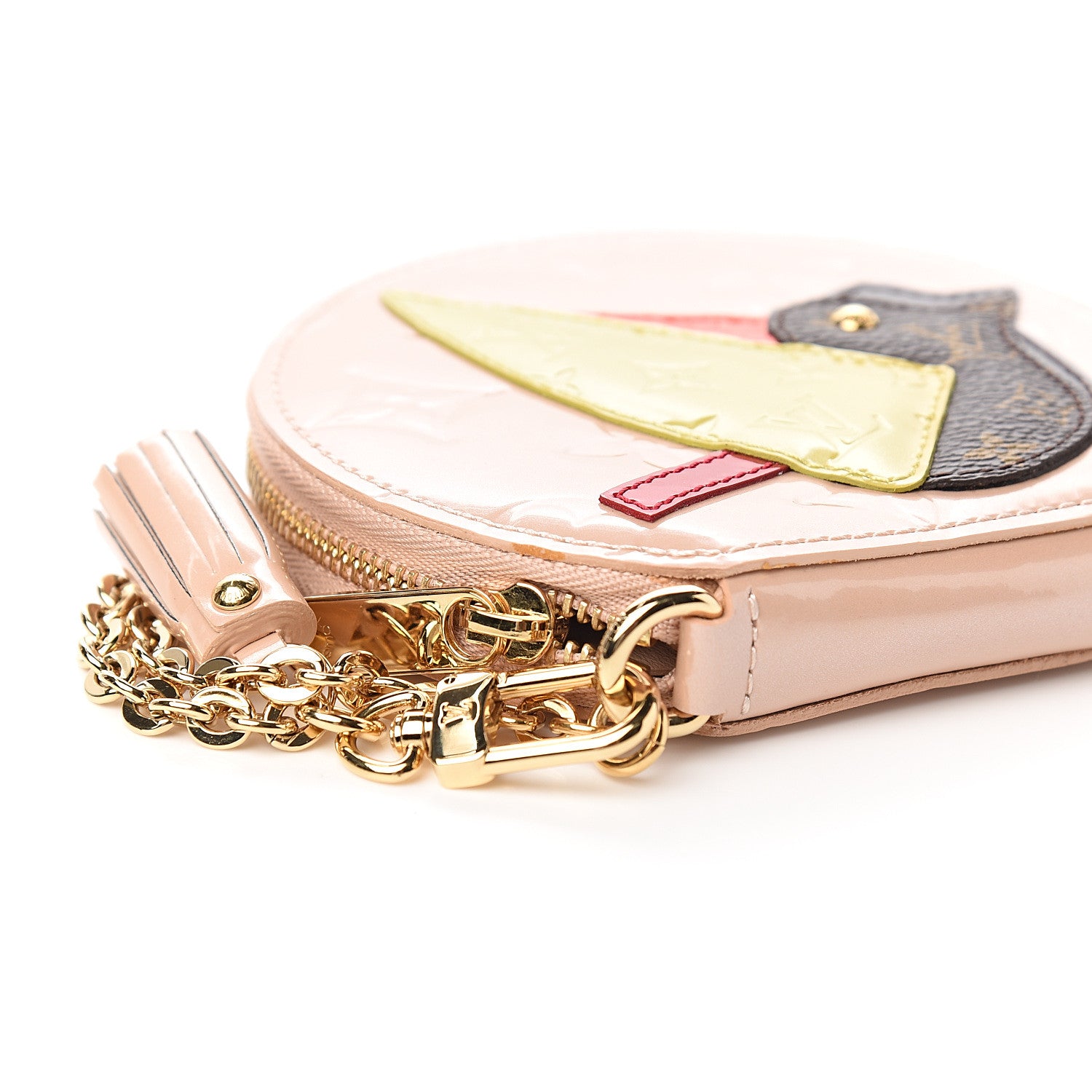 Louis Vuitton Vernis Animania Oiseau Songbird Coin Purse Rose Florentin 4 of 7