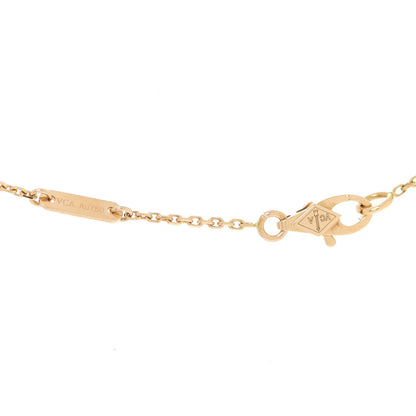 Van Cleef & Arpels 18K Yellow Gold Mother of Pearl Sweet Alhambra Pendant Necklace 4 of 8