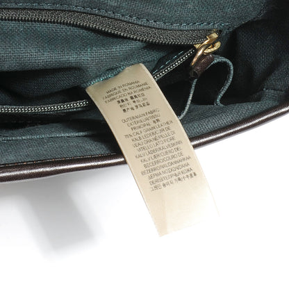 Burberry Leather Suede Brickfield Shoulder Bag Green 11 of 11