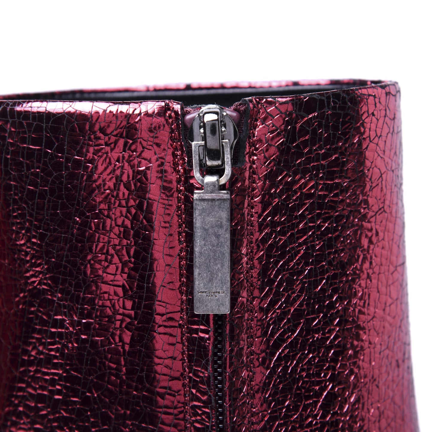 Metallic Crackled Lou 95 Zip Bootie 36.5 Elect