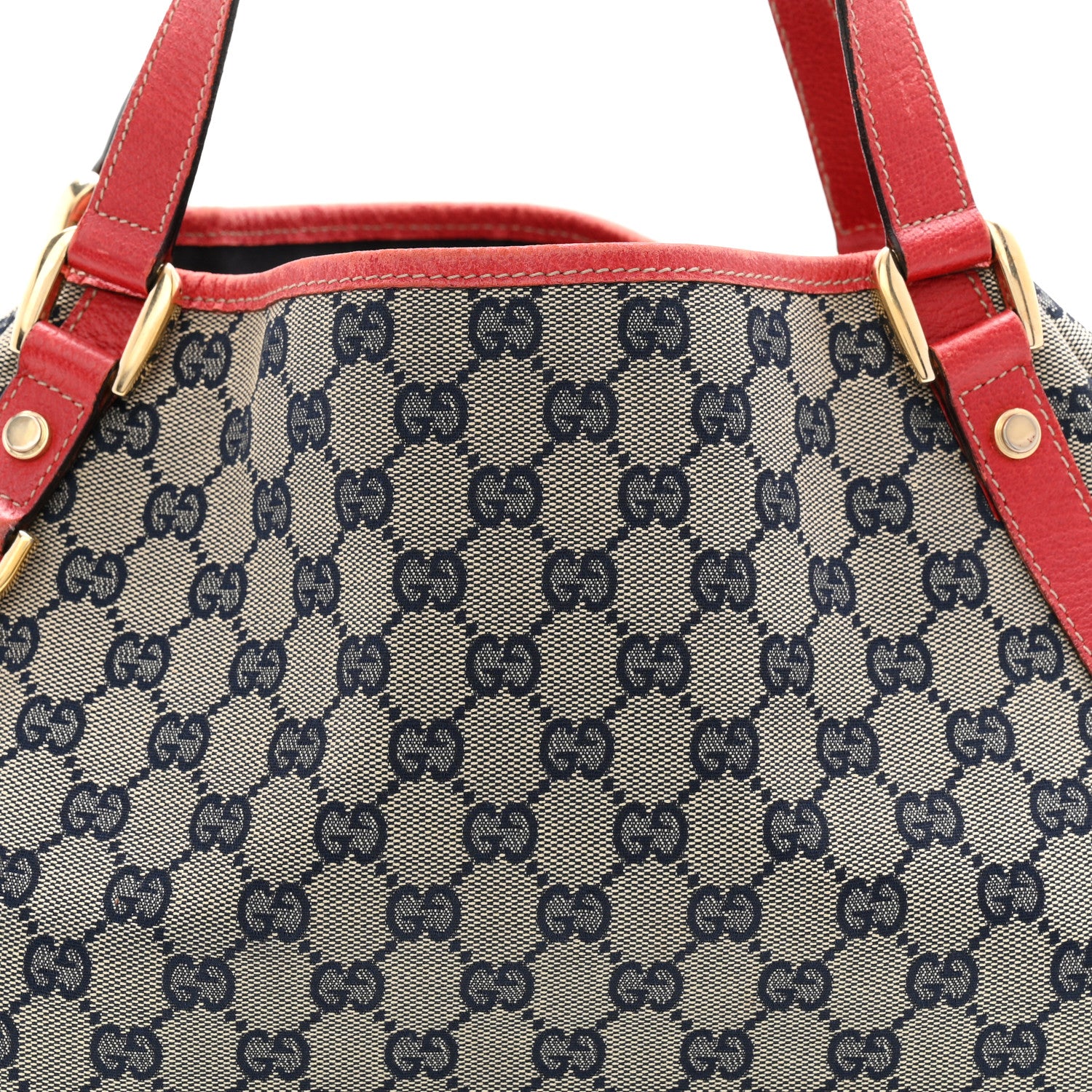 Gucci Monogram Medium Abbey Shoulder Bag Navy Red 8 of 12