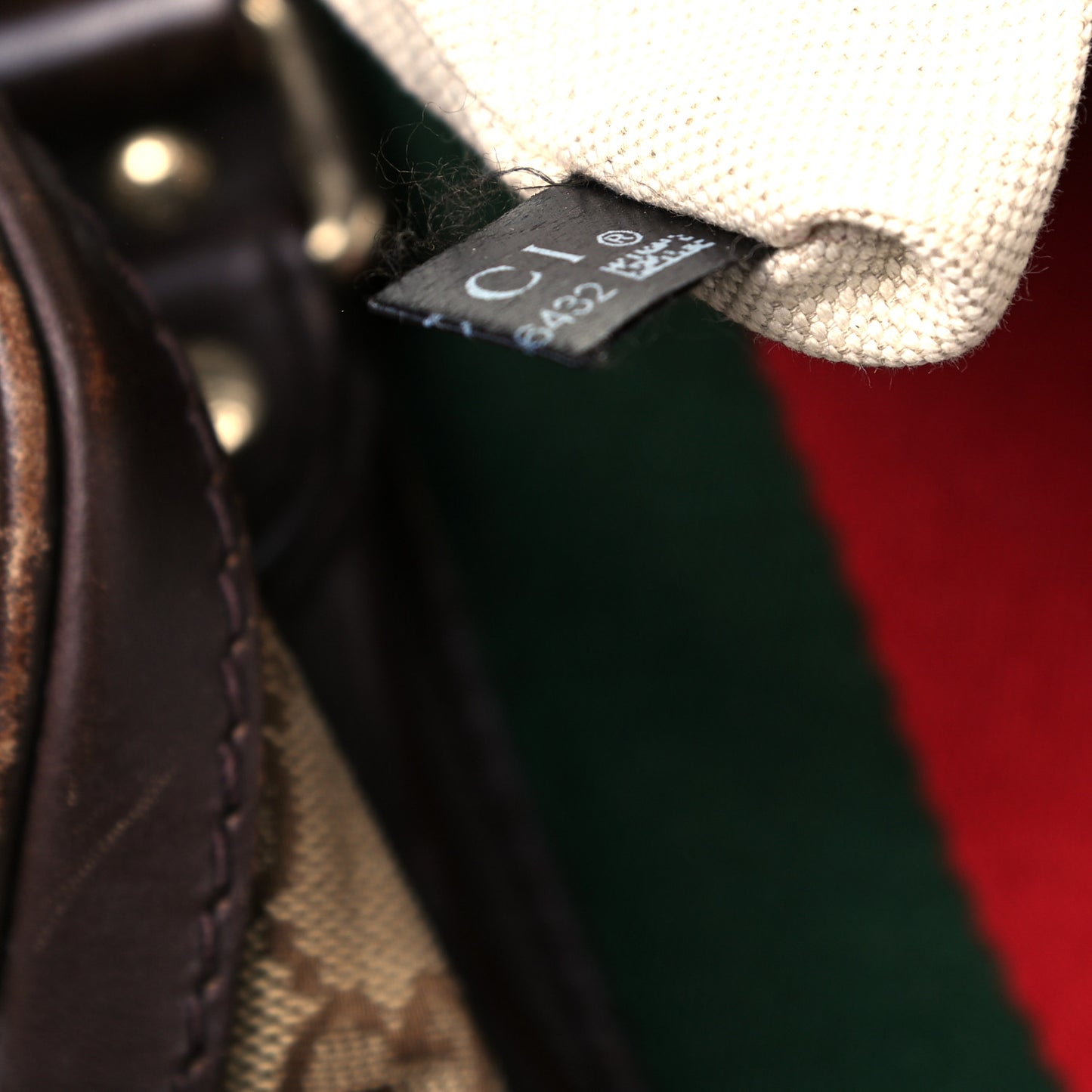 Monogram Vintage Web Medium Boston Dark Brown