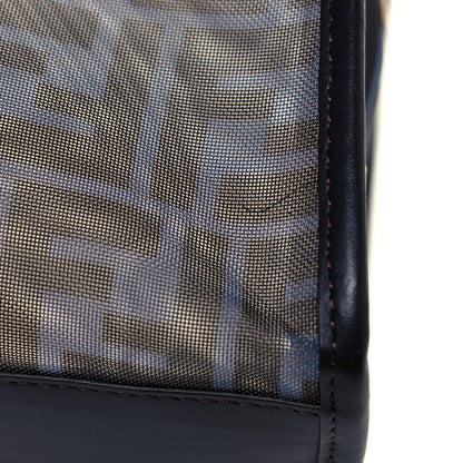Fendi Mesh Vitello Century FF 1974 Mini Peekaboo Defender Cover Azzurro Black Ebano 13 of 14
