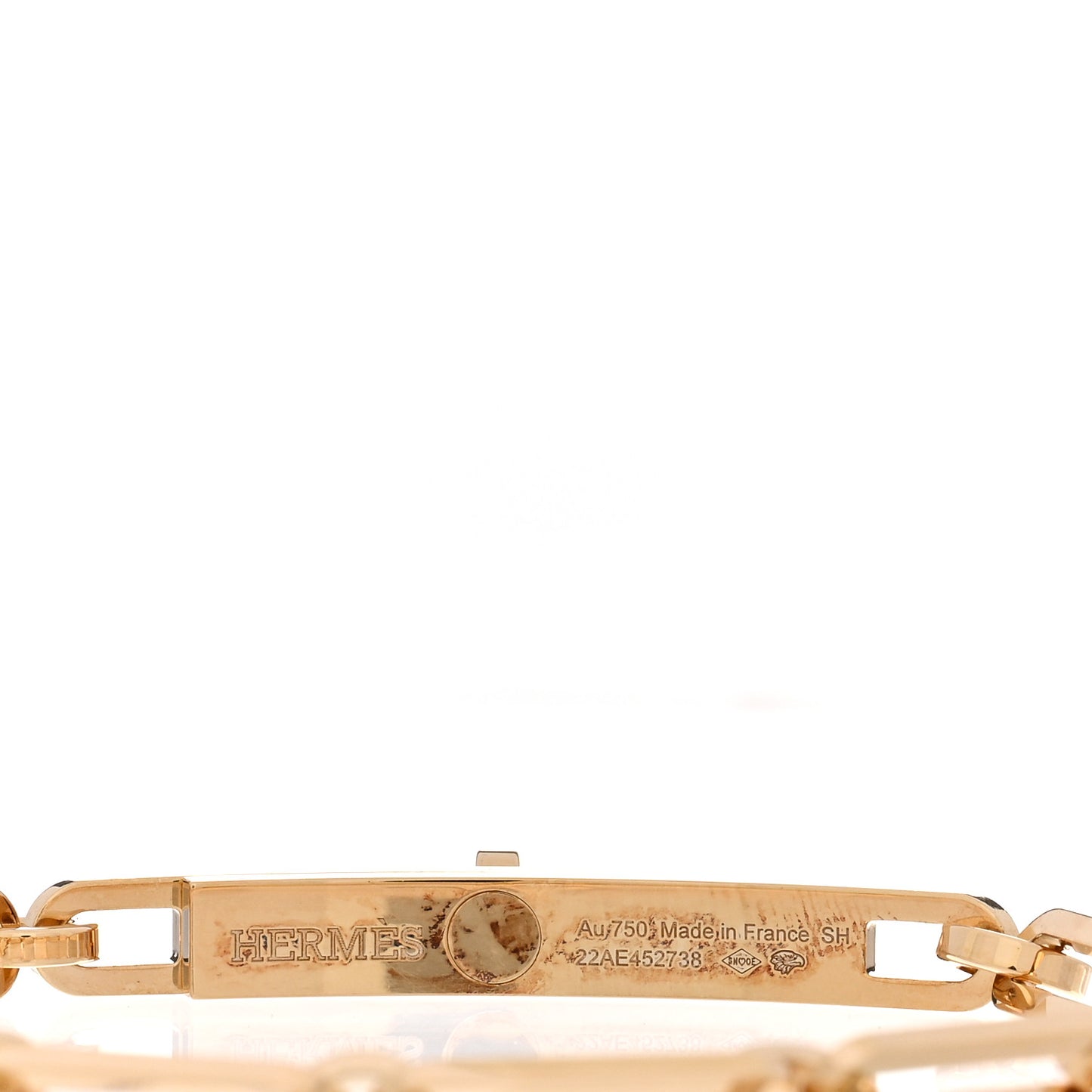 18K Yellow Gold Diamond PM Kelly Chaine Bracelet SH