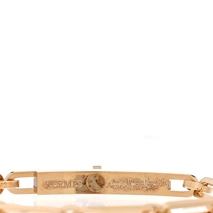 Hermes 18K Yellow Gold Diamond PM Kelly Chaine Bracelet SH 3 of 4