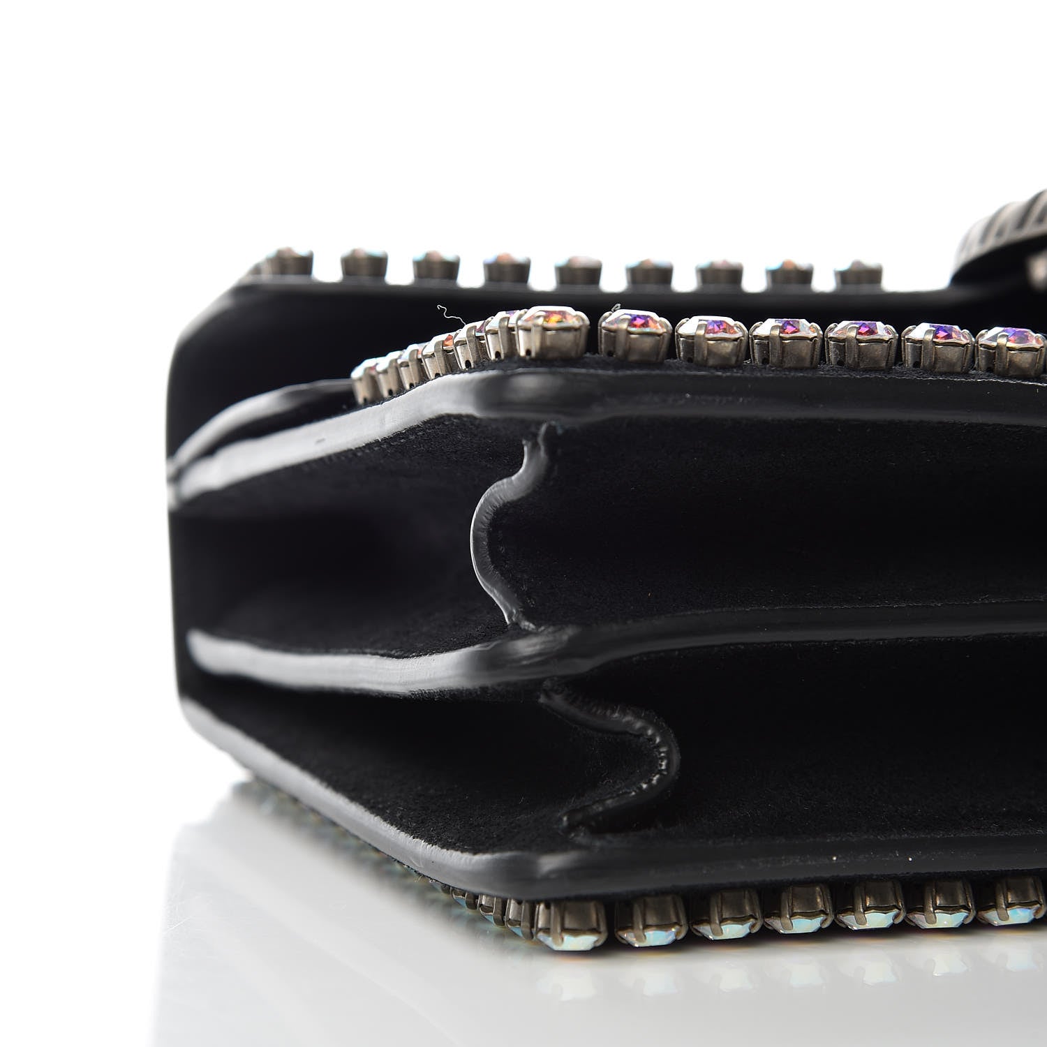 Gucci Suede Crystal Small Dionysus Shoulder Bag Black 10 of 11