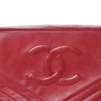 Chanel Lambskin CC Envelope Single Flap Red 12 of 15