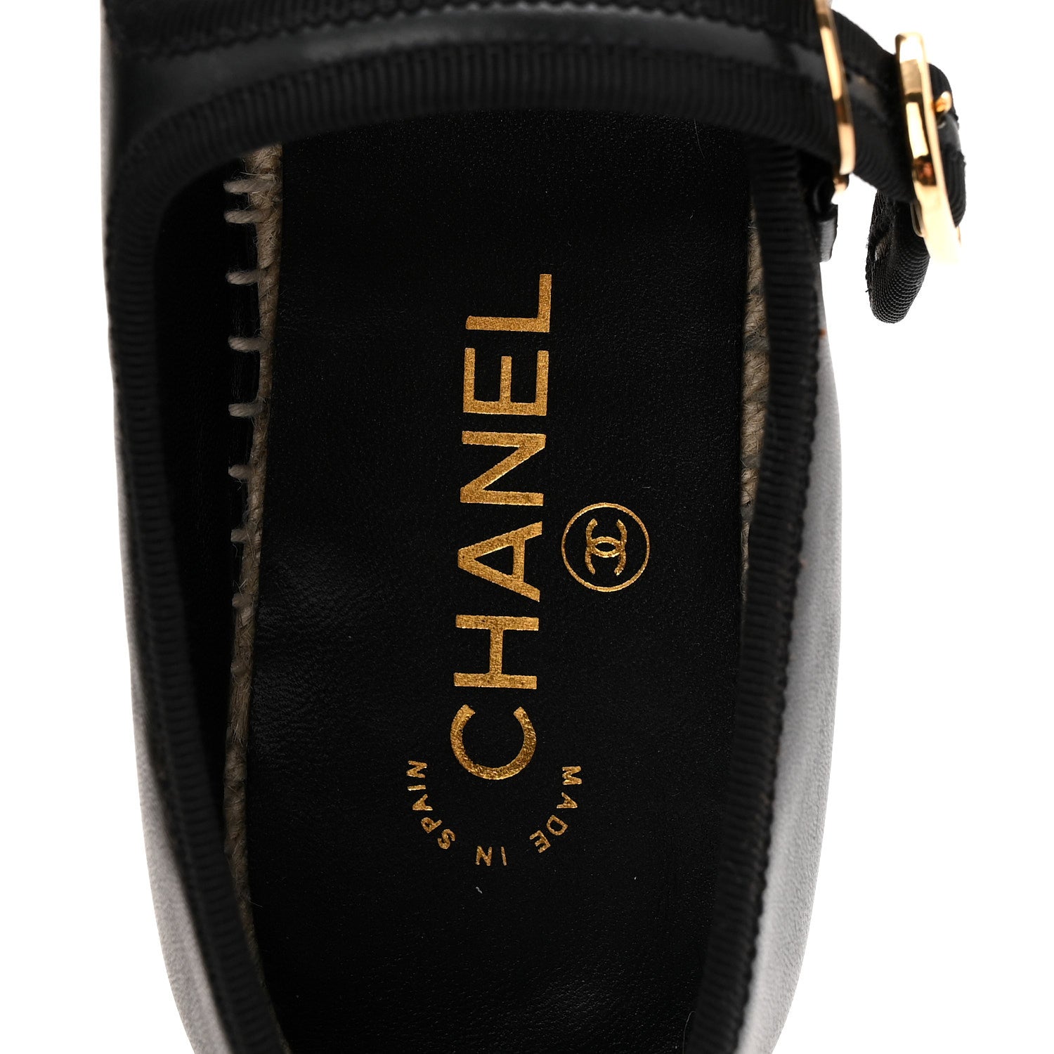 Chanel Lambskin Jute Mary Jane Flats 40 Black 8 of 10