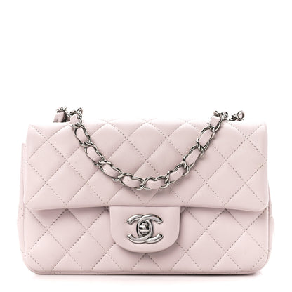 Chanel Lambskin Quilted Mini Rectangular Flap Light Purple 1 of 12