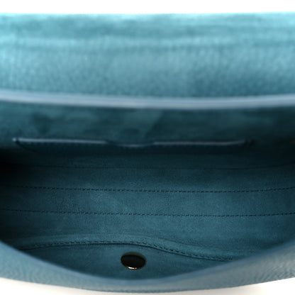 Christian Dior Grained Calfskin Medium Bobby Flap Steel Blue 5 of 10