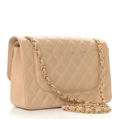 Chanel Caviar Quilted Jumbo Double Flap Beige 3 of 13