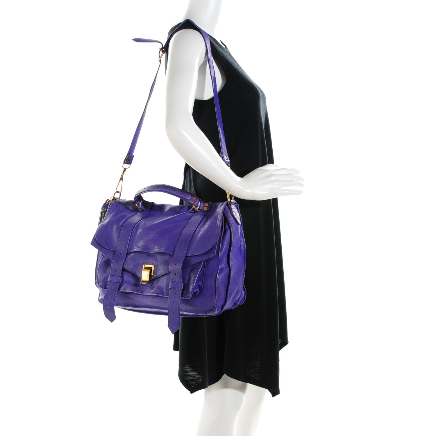 Proenza Schouler Lambskin Large PS1 Satchel Purple Rain 2 of 8