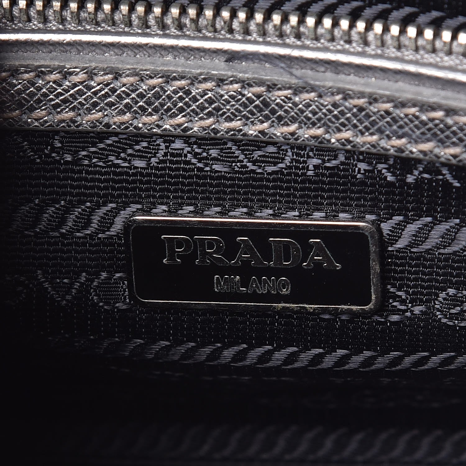 Prada Metallic Saffiano Lux Bowler Silver 7 of 15