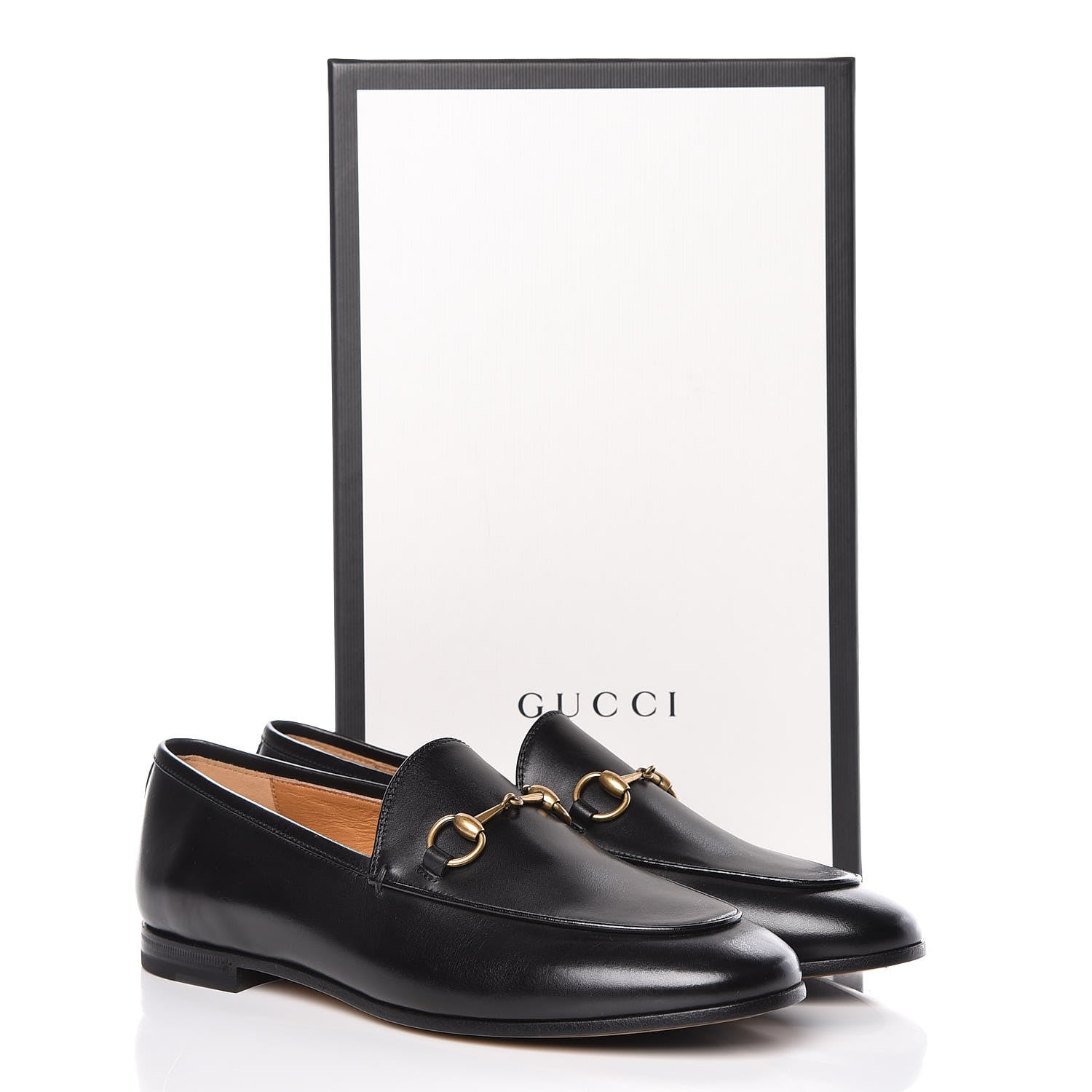 Gucci Calfskin Womens Jordaan Loafers 38 Black 9 of 9