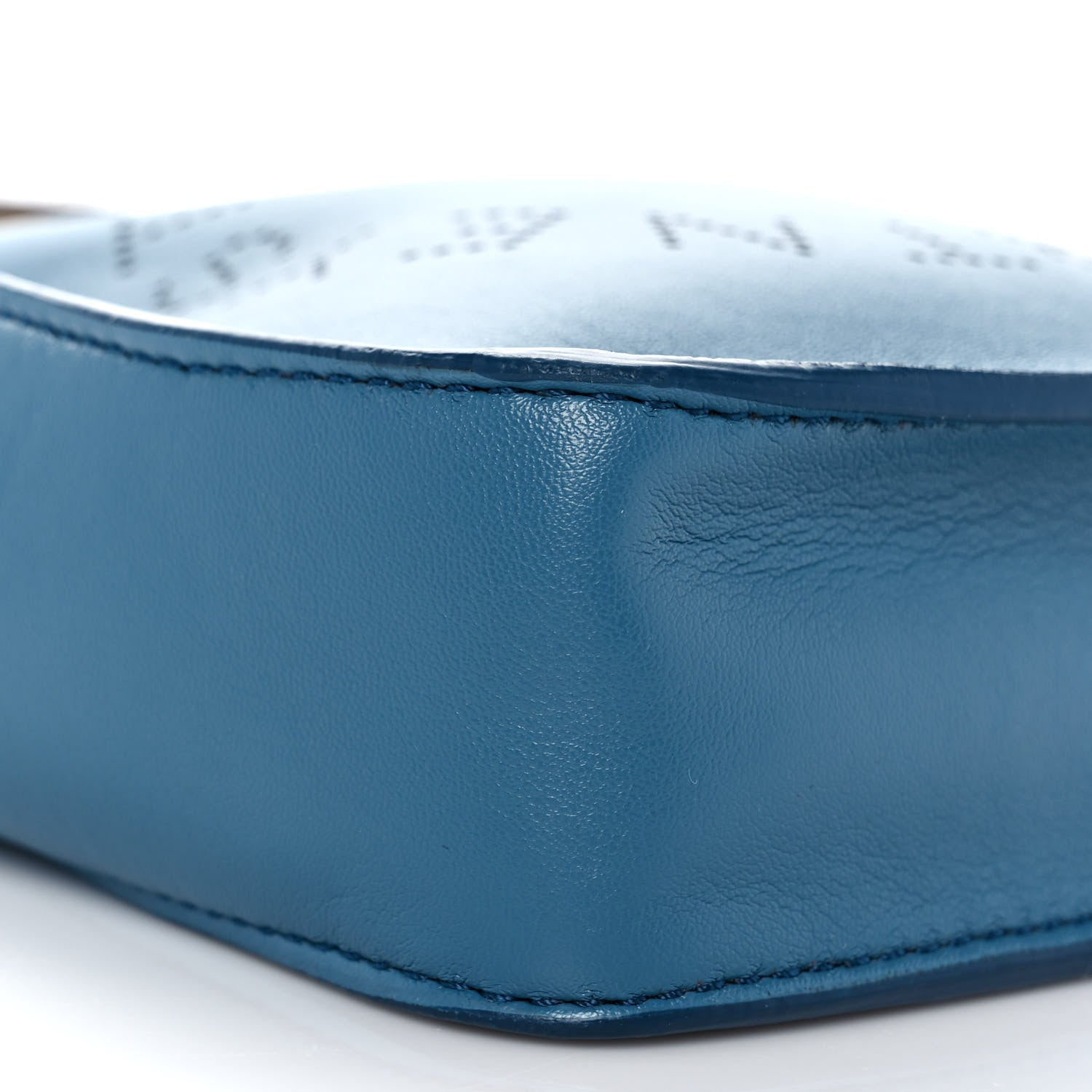 Stella McCartney Eco Alter Nappa Perforated Logo Mini Crossbody Teal 3 of 6