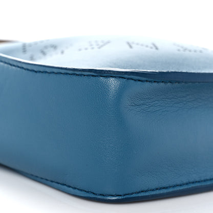 Stella McCartney Eco Alter Nappa Perforated Logo Mini Crossbody Teal 3 of 6