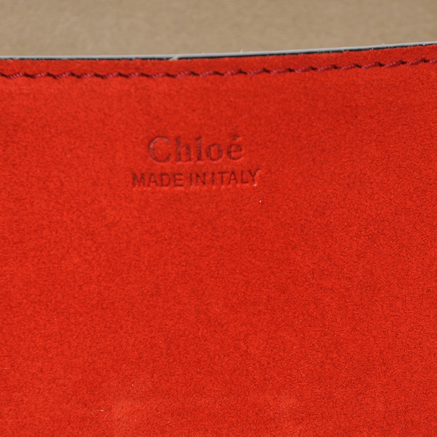 Chloe Suede Smooth Calfskin Drew Shoulder Bag Plaid Red Black 6 of 7