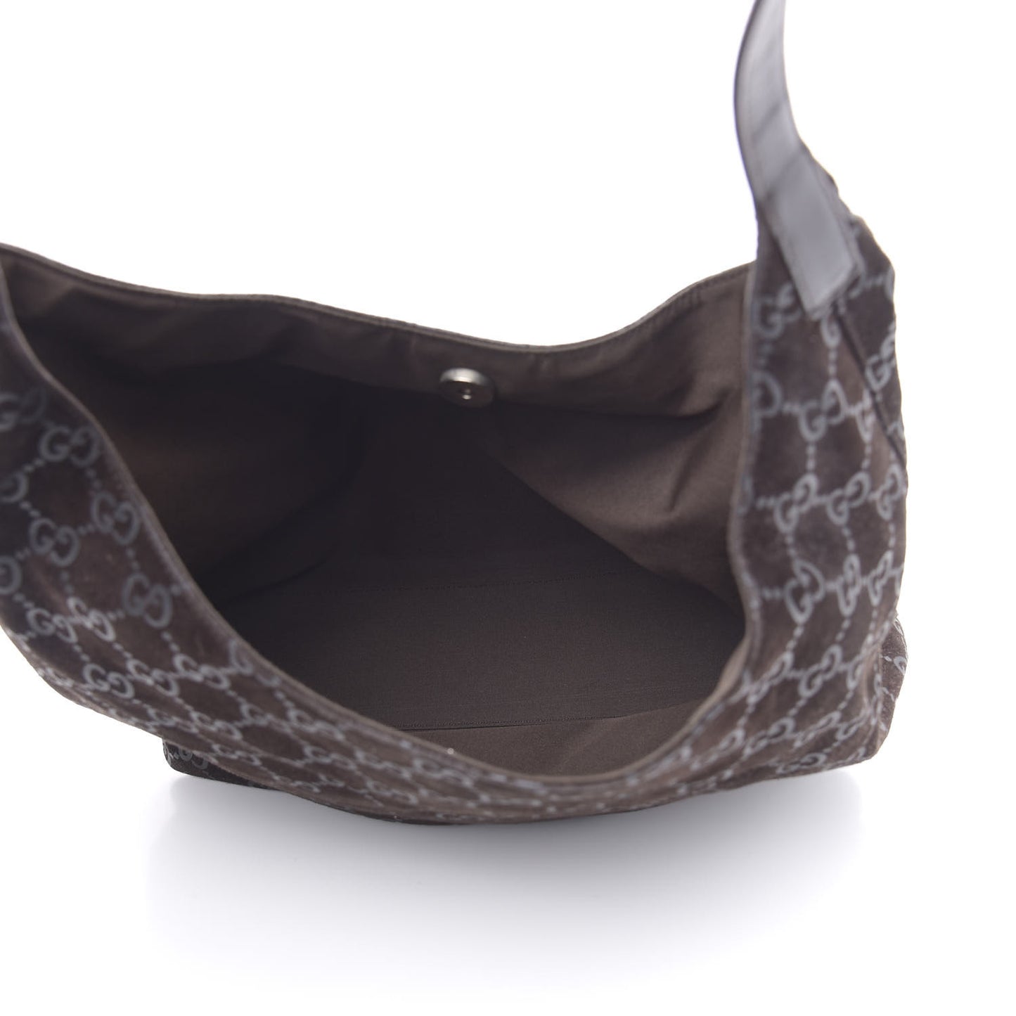 Suede Monogram Hobo Dark Brown