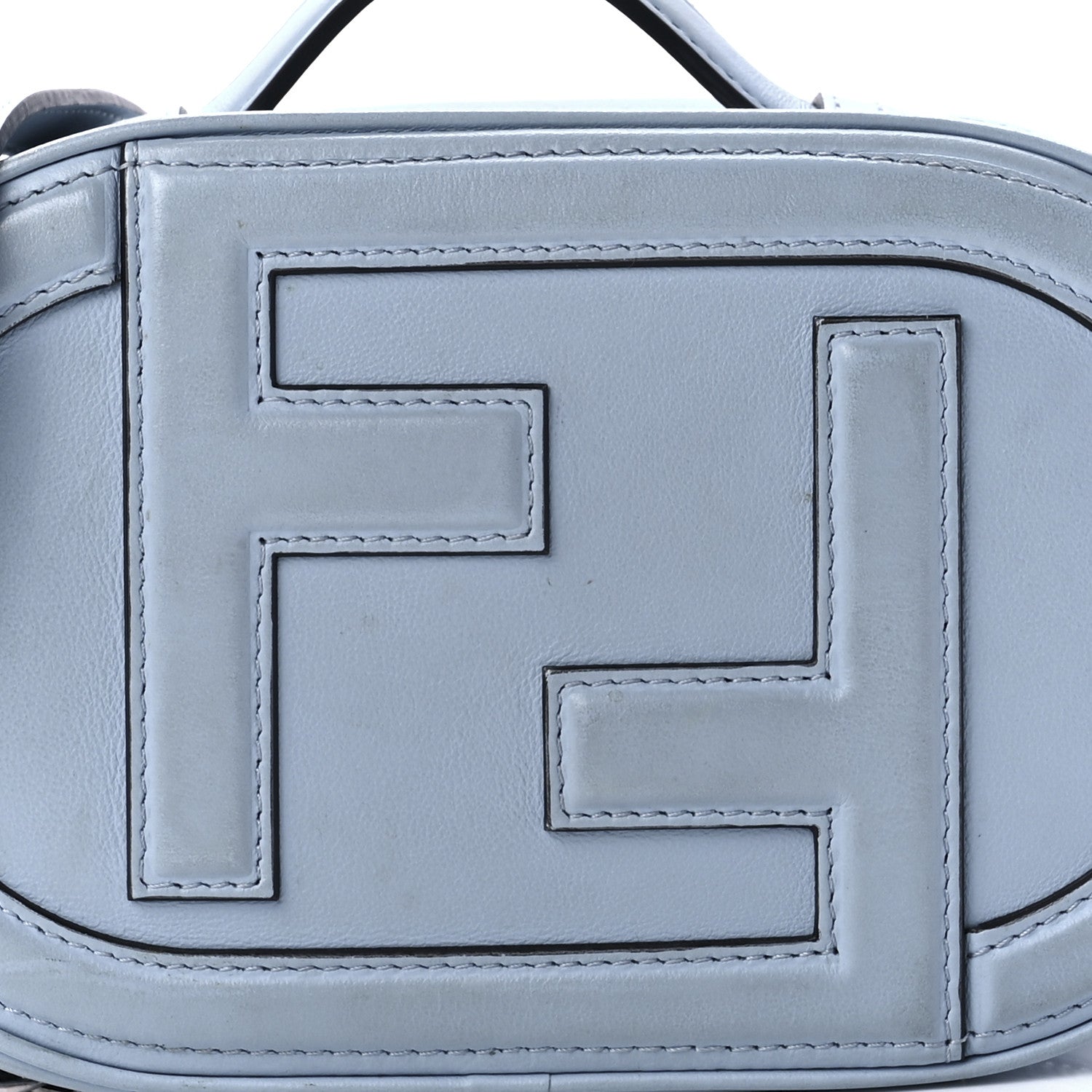 Fendi Vitello Grace Matte O'Lock Mini Camera Case Azzurro Baby 9 of 10