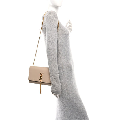 Saint Laurent Smooth Calfskin Medium Classic Monogram Kate Tassel Satchel Nude Powder 2 of 11