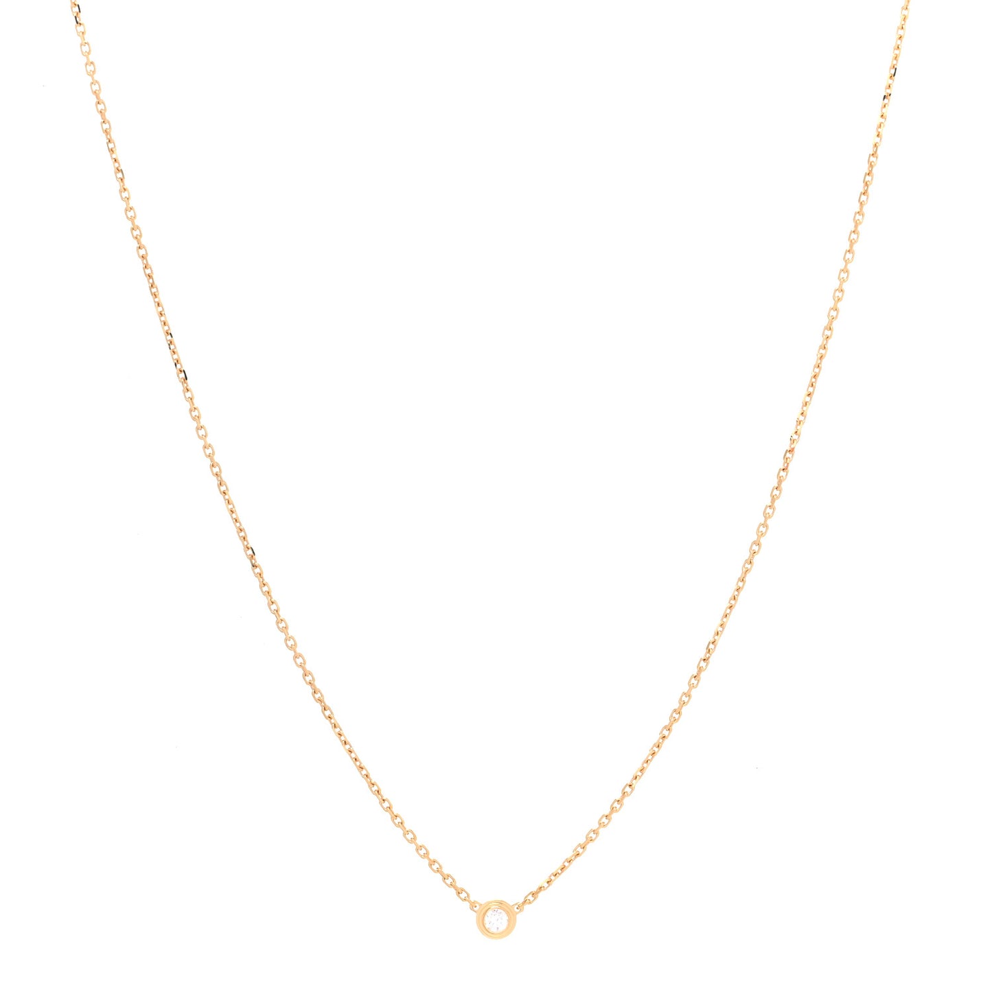 18K Pink Gold Diamond XS D'Amour Pendant Necklace