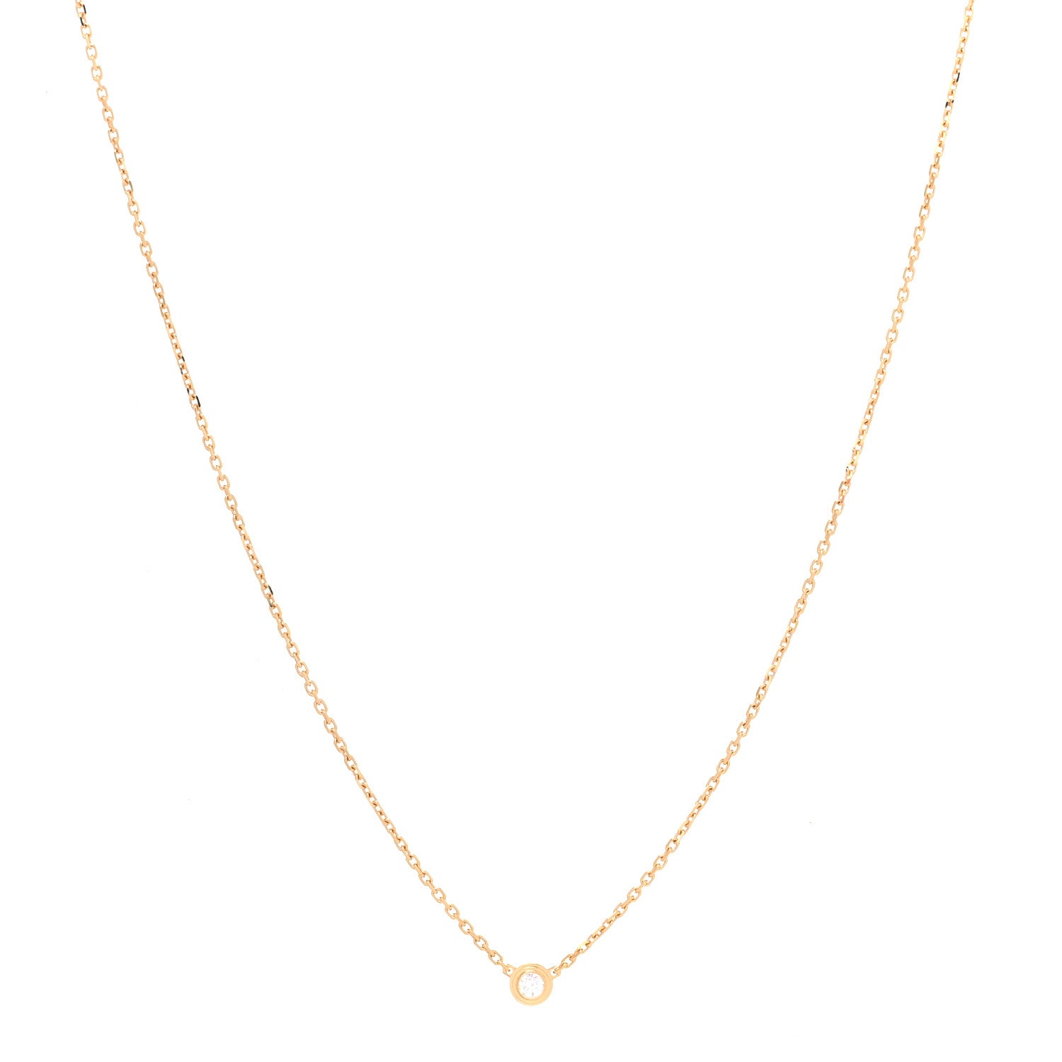 Cartier 18K Pink Gold Diamond XS D'Amour Pendant Necklace 1 of 4