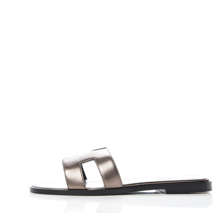 Hermes Metallic Nappa Oran Sandals 36 Or Vieilli 1 of 7