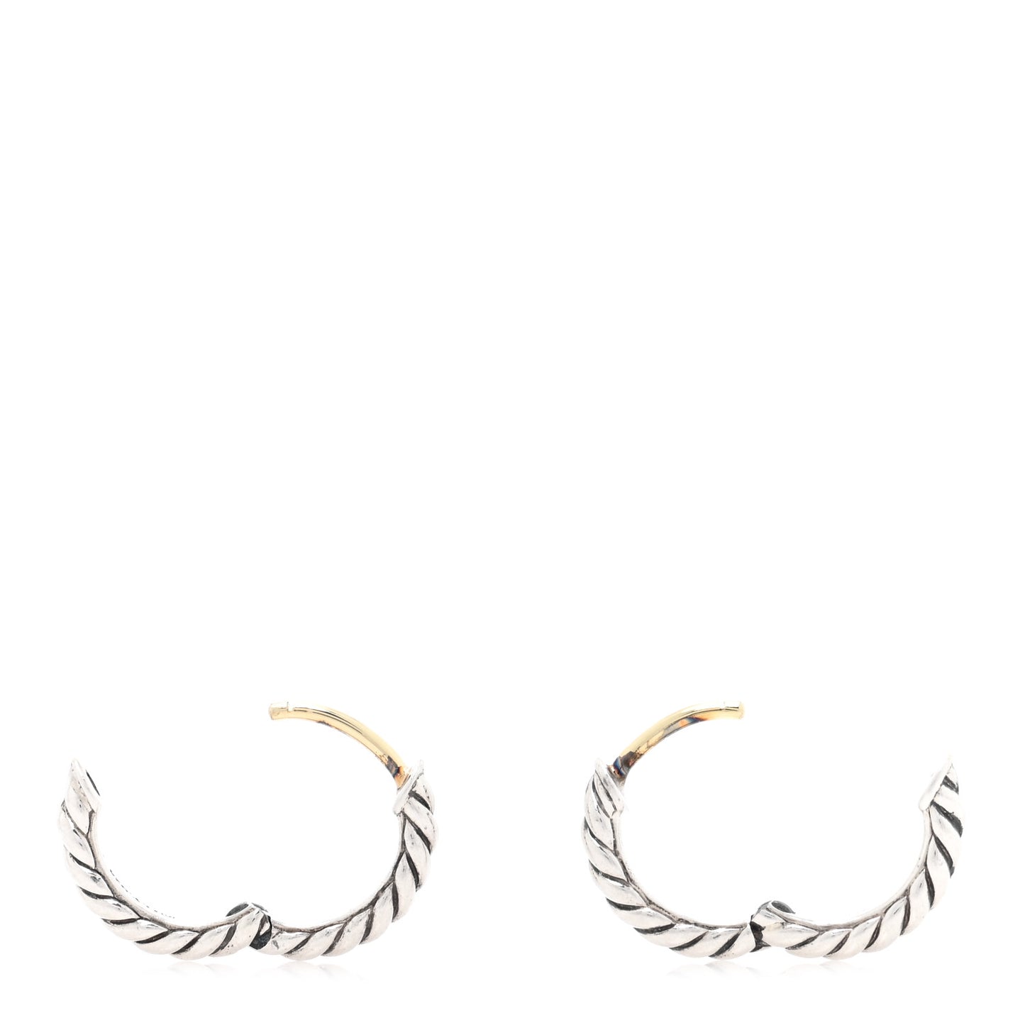Sterling Silver Scultped Cable Micro Huggie Hoop Earrings