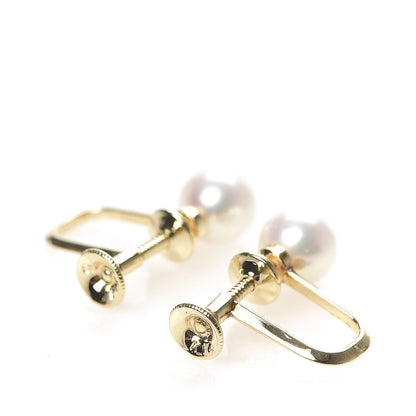 Mikimoto 14K Yellow Gold Akoya Pearl 6mm Screw-Back Earrings 3 of 5