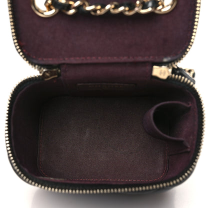 Chanel Lambskin Quilted Mini Vanity Case With Chain Black 5 of 15