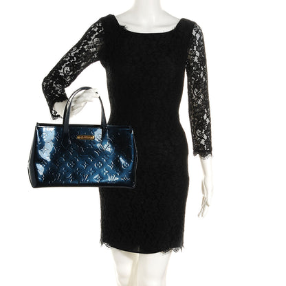 Louis Vuitton Vernis Wilshire PM Blue Nuit 2 of 9