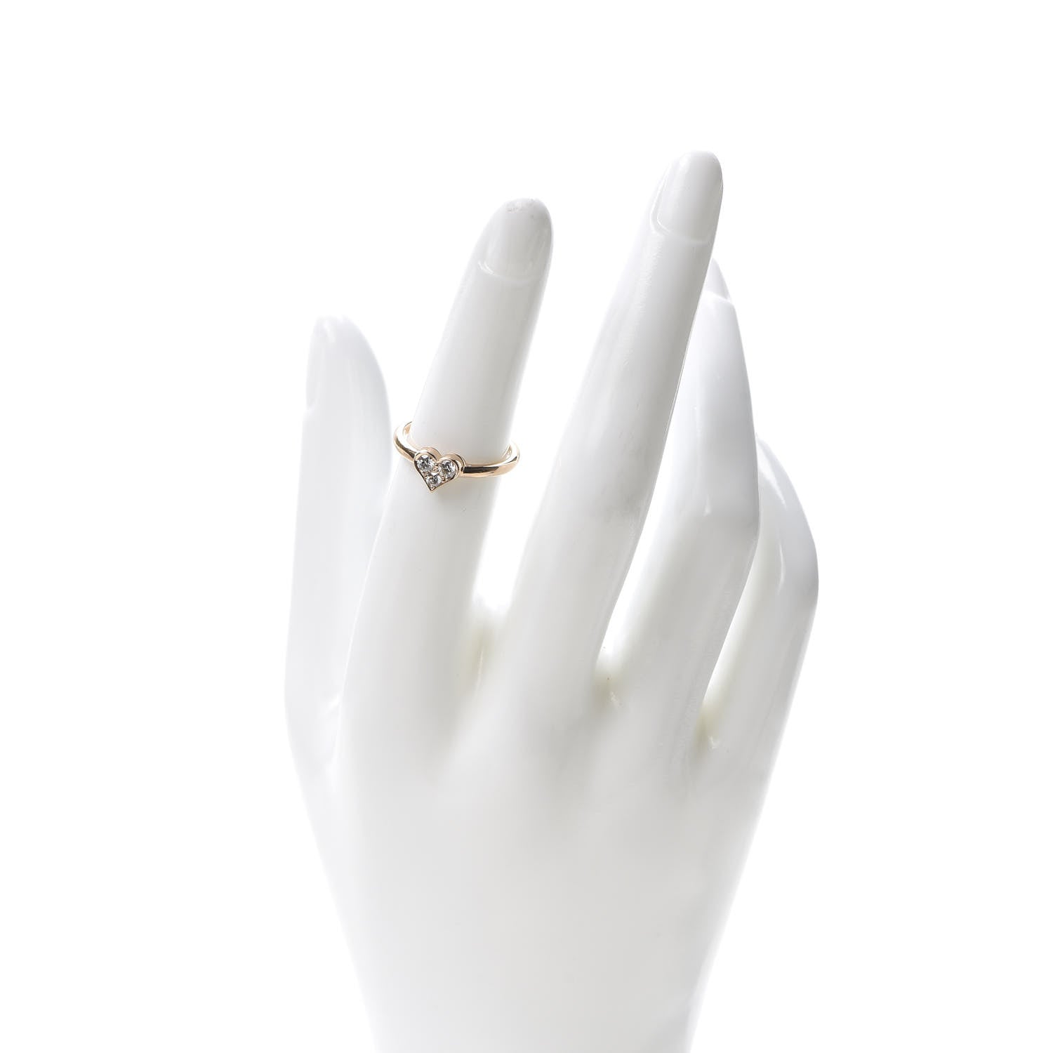 Tiffany 18K Rose Gold Diamond Hearts Ring 50 5.5 2 of 6