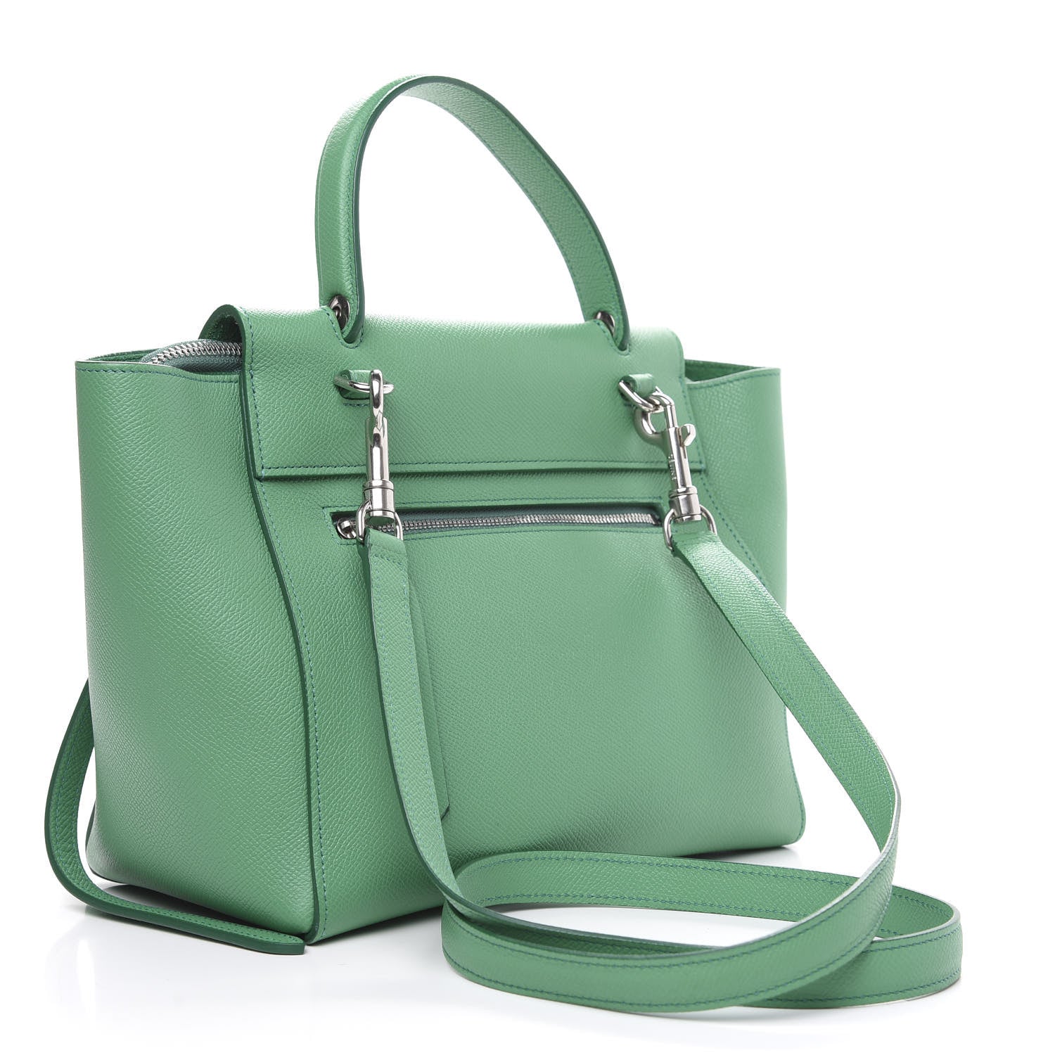 Celine Grained Calfskin Micro Belt Bag Pop Green 3 of 9