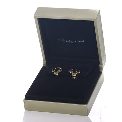 Van Cleef & Arpels 18K Yellow Gold Grey Mother of Pearl Vintage Alhambra Clip-On Earrings 5 of 5