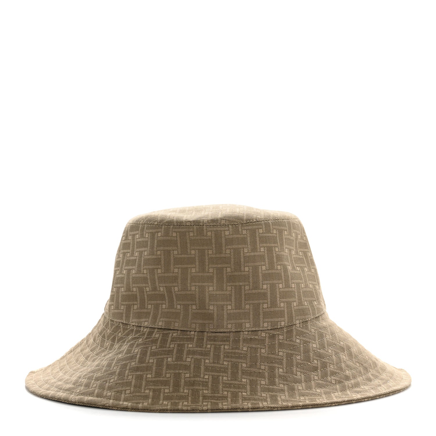 Hermes Cotton Jacquard Mosaic Farrah Hat 59 Vert Gobi 6 of 8