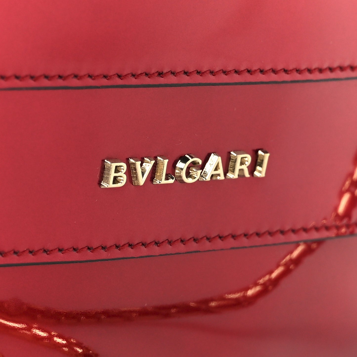 Metallic Calfskin Serpenti Forever Shoulder Bag Red
