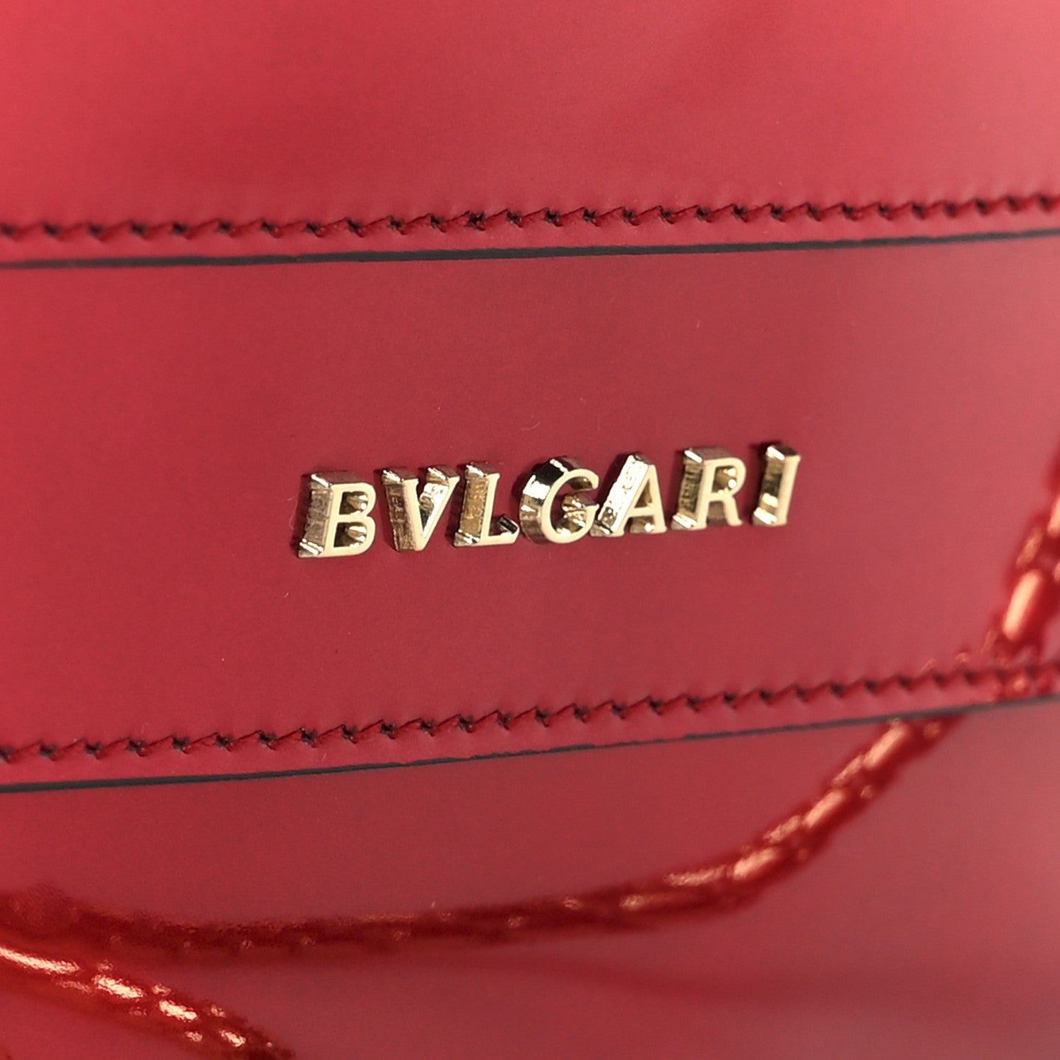 Bulgari Metallic Calfskin Serpenti Forever Shoulder Bag Red 9 of 12