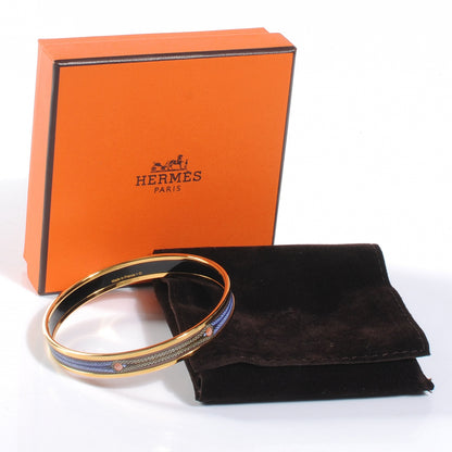 Hermes Enamel Narrow Printed Brandenburgs Bracelet 65 6 of 6