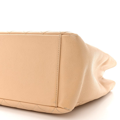 Chanel Caviar Quilted Grand Shopping Tote GST Beige 12 of 13
