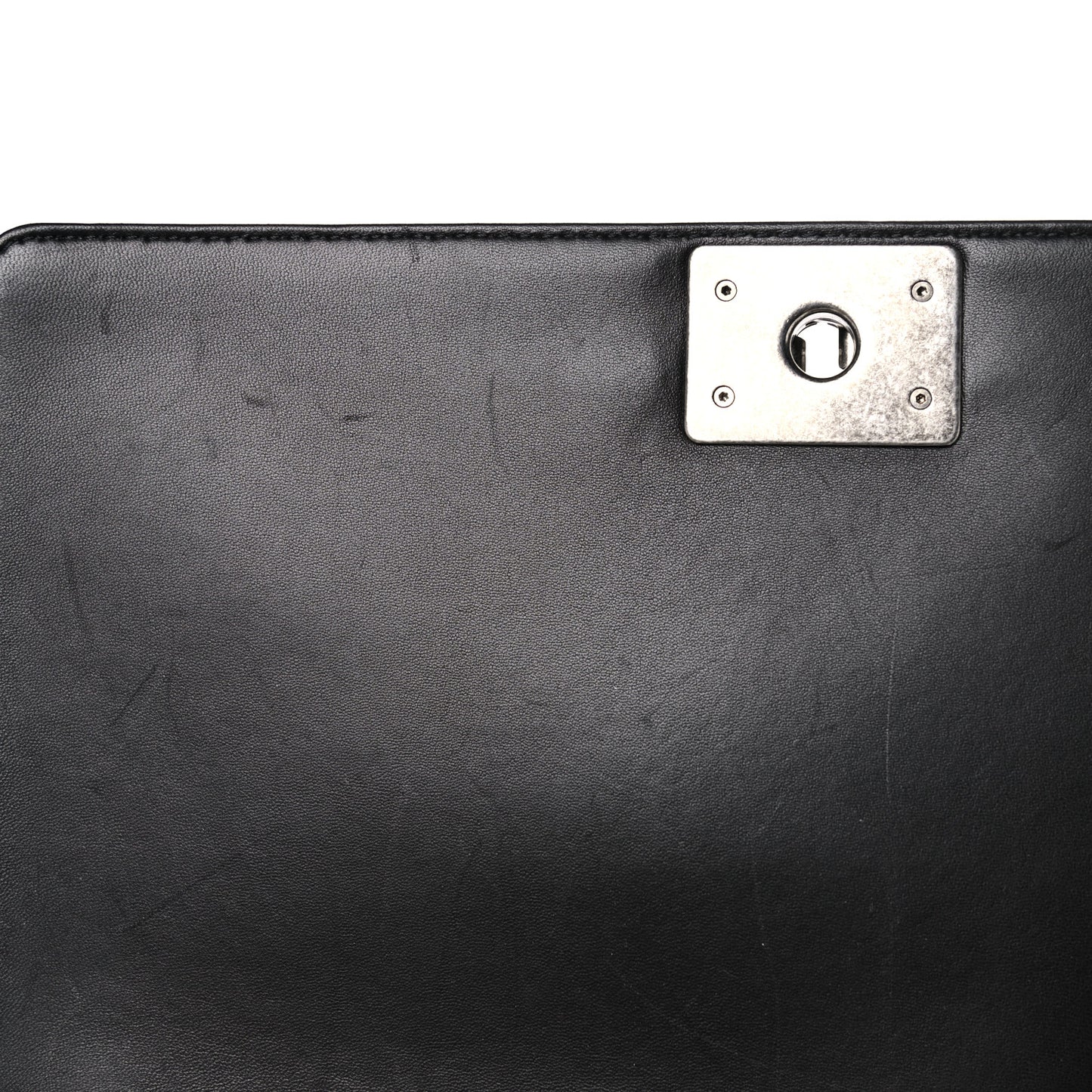 Lambskin Quilted Large Boy Flap Blue Black