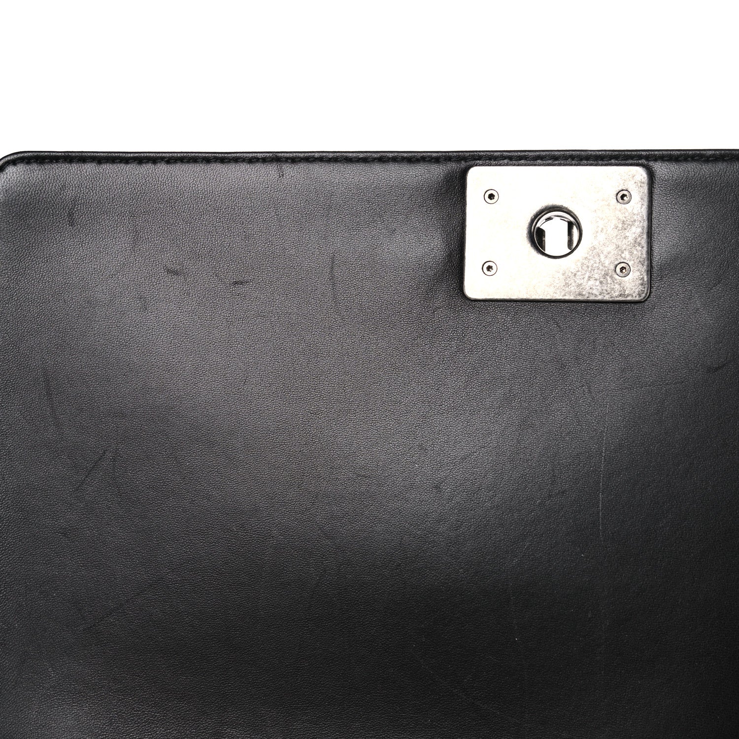 Chanel Lambskin Quilted Large Boy Flap Blue Black 13 of 20