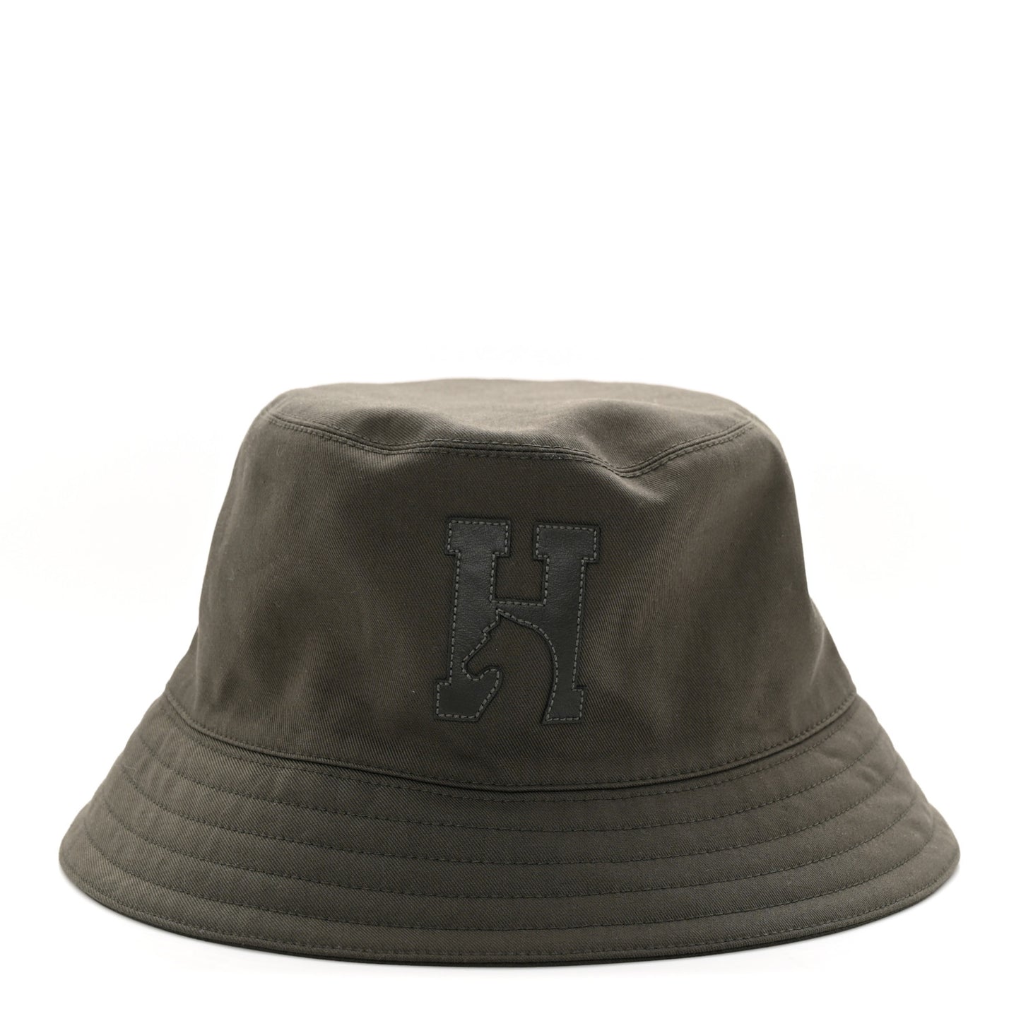 Cotton Twill Lambskin Fred H'Cheval Bucket Hat 59 Bronze
