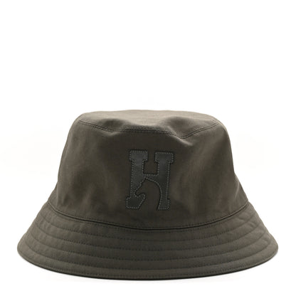 Hermes Cotton Twill Lambskin Fred H'Cheval Bucket Hat 59 Bronze 2 of 14