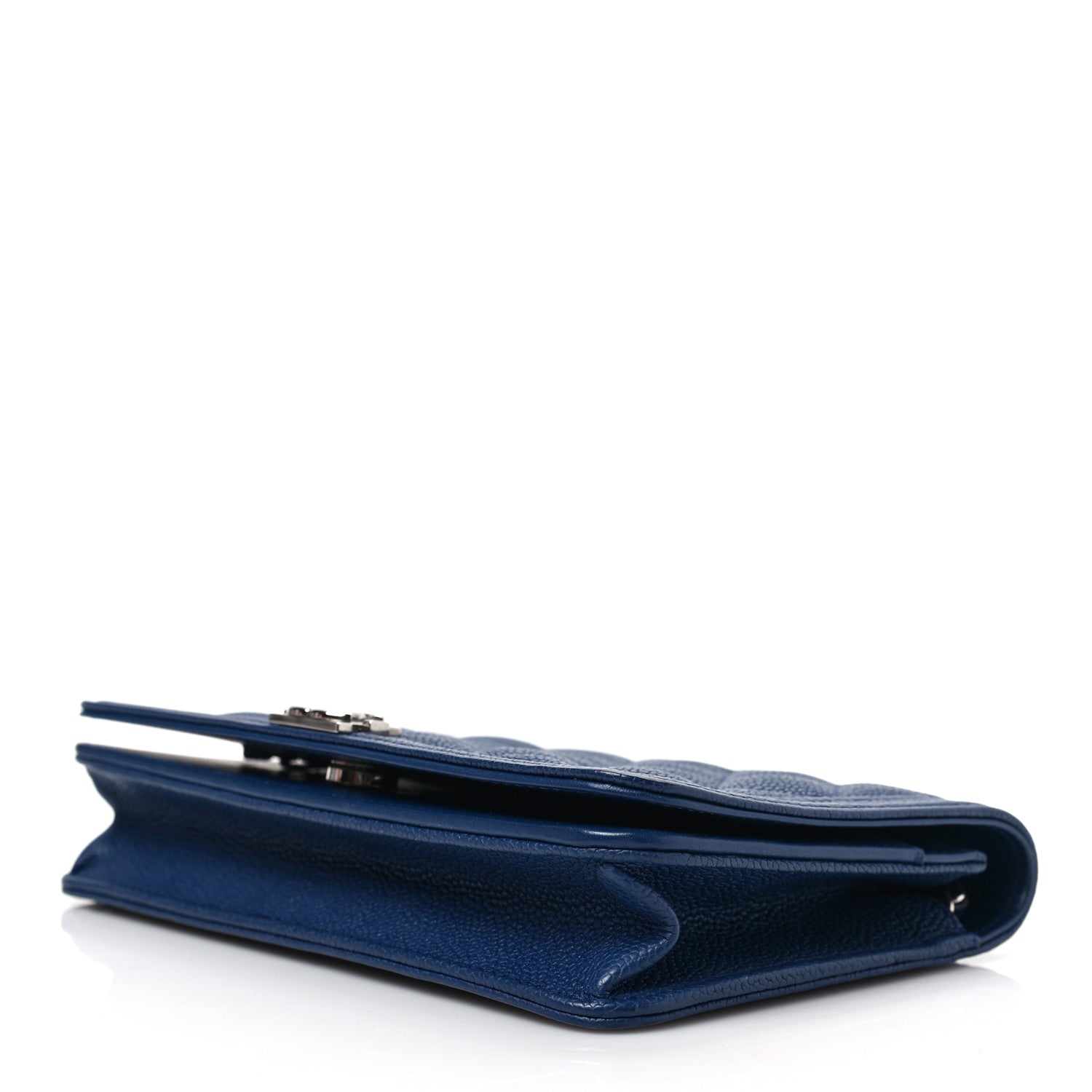 Chanel Caviar Quilted Boy Wallet On Chain WOC Blue 9 of 10