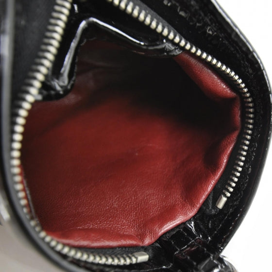 Patent Small CC Bonbons Candy Wristlet Black