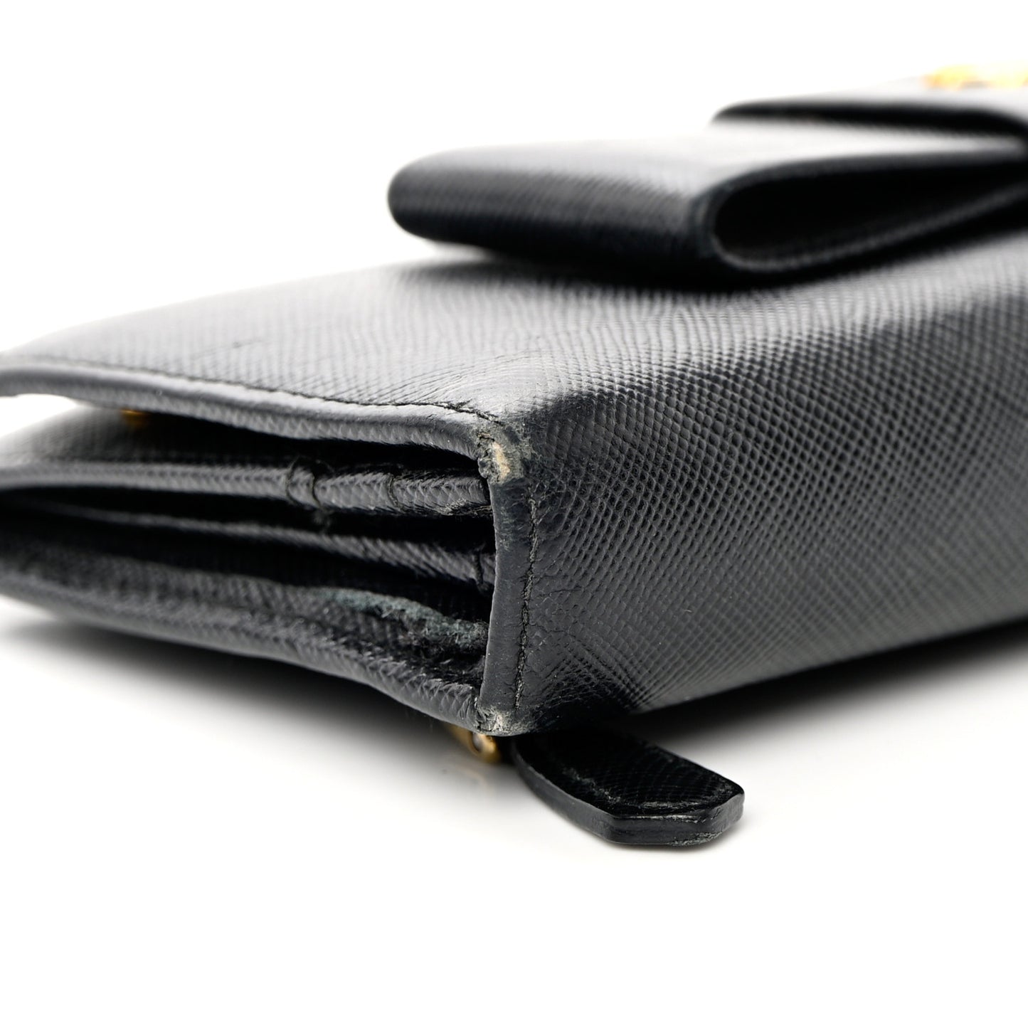Saffiano Bow Continental Wallet Black