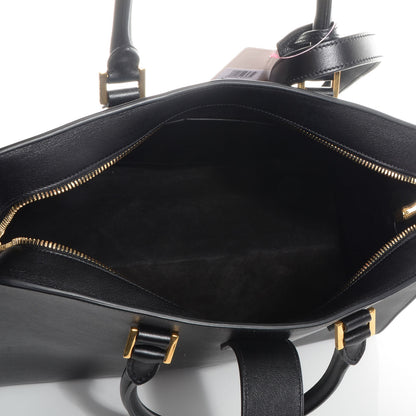 Saint Laurent Smooth Calfskin Medium Monogram Cabas Black 5 of 10