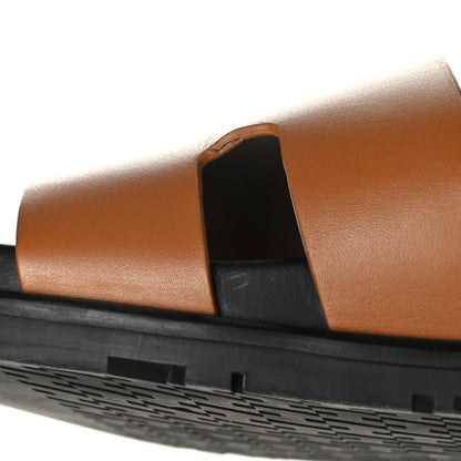 Hermes Calfskin Mens Chypre Sandals 43 Gold 10 of 11