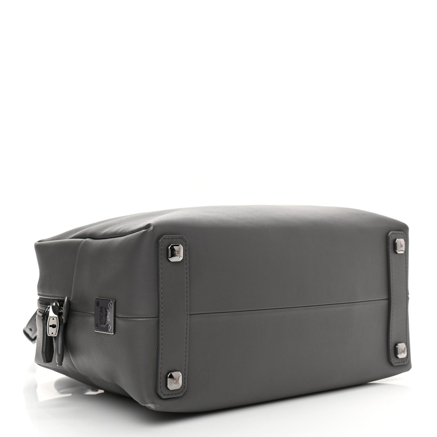 Calfskin Boston Bag Grey