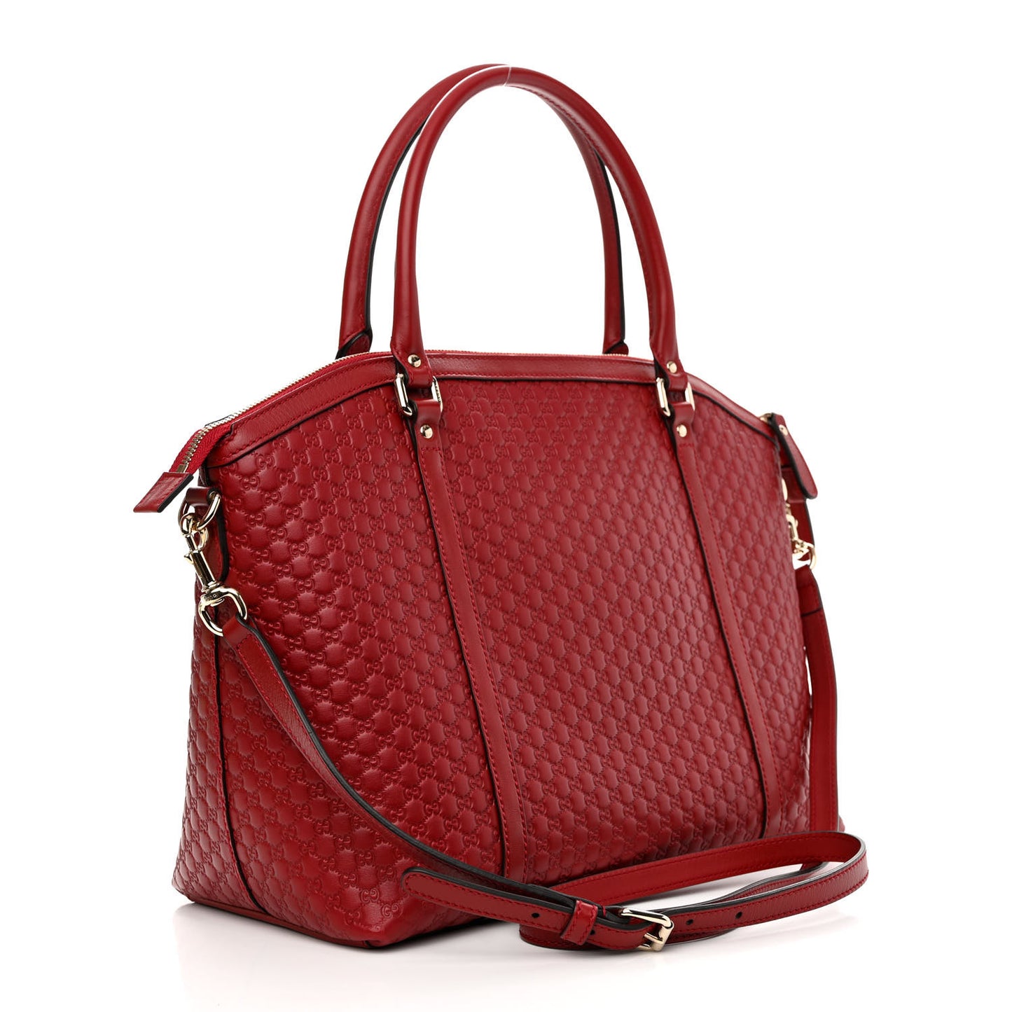 Soft Microguccissima Dome Satchel Red